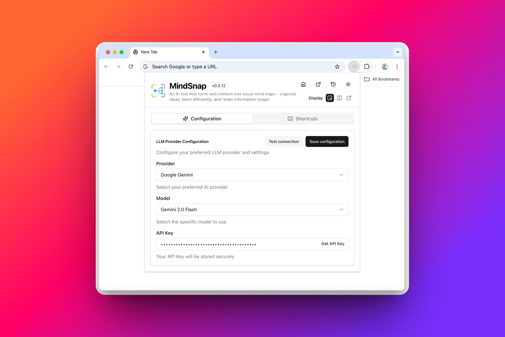 MindSnap Configuration Panel