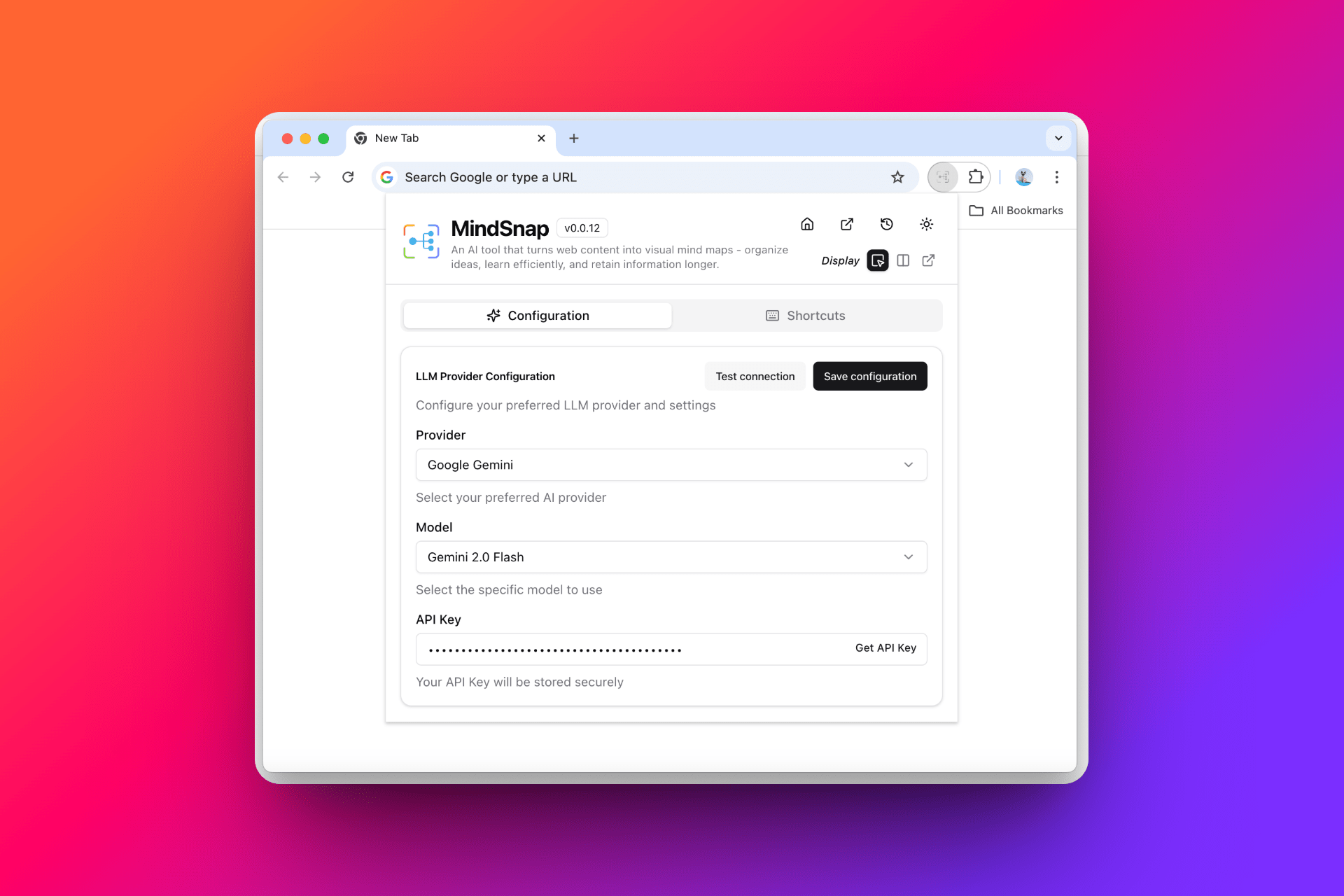 MindSnap Configuration Panel